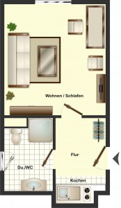 Grundriss der Wohnung